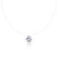 Invisible Floating Moissanite Necklace - 2ct D Color VVS1
