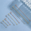 S925 Sterling Silver 18K Gold Plated Necklace Extender Set