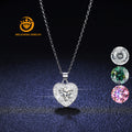 Dancing Heart Moissanite Necklace - 925 Silver Motion Pendant