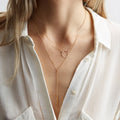 Eternal Interlocking Double Ring Layered Necklace Set
