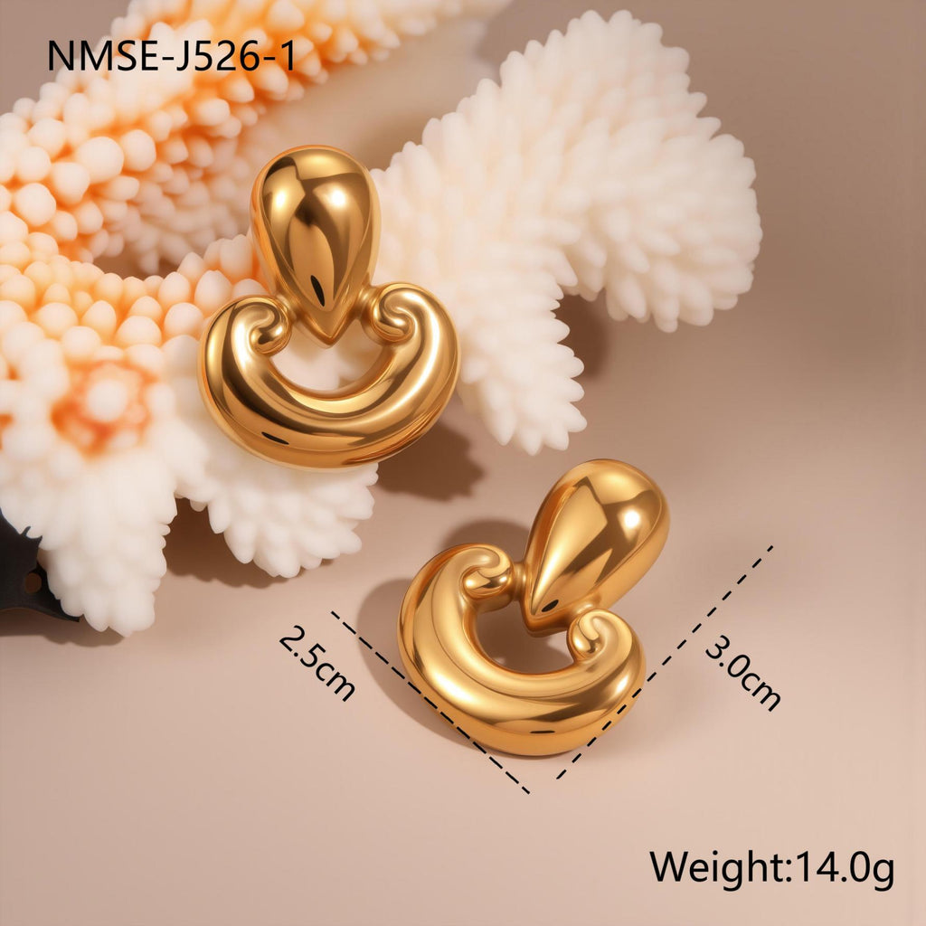 Two-Tone Sculptural Earrings | Gold & Silver Mixed Metal Statement Jewelry