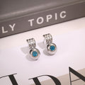 Tarnish-Free 18K Gold-Plated Stainless Steel Geometric Zirconia Stud Earrings - 316L 3-Layer Coil Ball Drop Vintage Light Luxury Earrings, Won't Fade Hypoallergenic