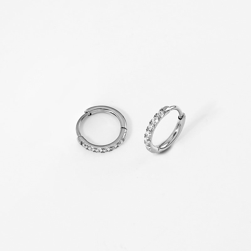 Gold Plated Stainless Steel Diamond-Cut Hoop Earrings - 2.0mm Hand-Polished Thick Huggie Hoops for Women, Hypoallergenic & Tarnish-Resistant