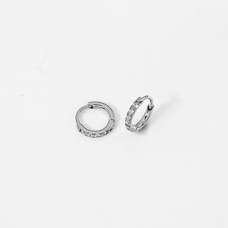 Gold Plated Stainless Steel Diamond-Cut Hoop Earrings - 2.0mm Hand-Polished Thick Huggie Hoops for Women, Hypoallergenic & Tarnish-Resistant