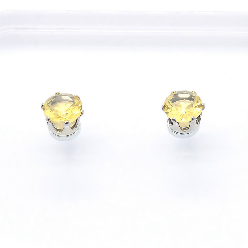 Sparkly Magnetic CZ Ear Clips for Women - Non-Piercing Clip-On Earrings, Hypoallergenic Zircon Stud Ear Cuff, Gift for Women