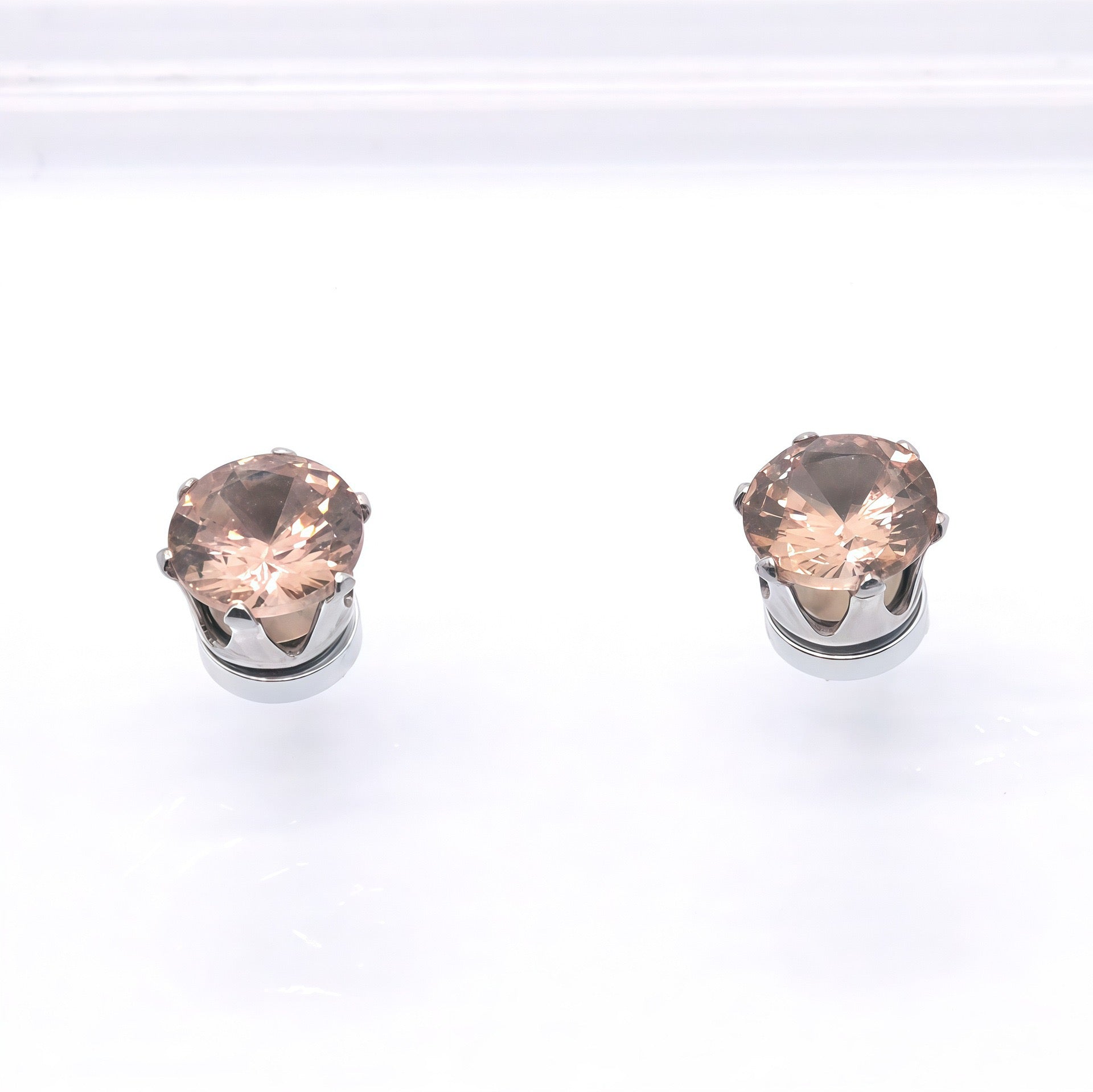 Sparkly Magnetic CZ Ear Clips for Women - Non-Piercing Clip-On Earrings, Hypoallergenic Zircon Stud Ear Cuff, Gift for Women