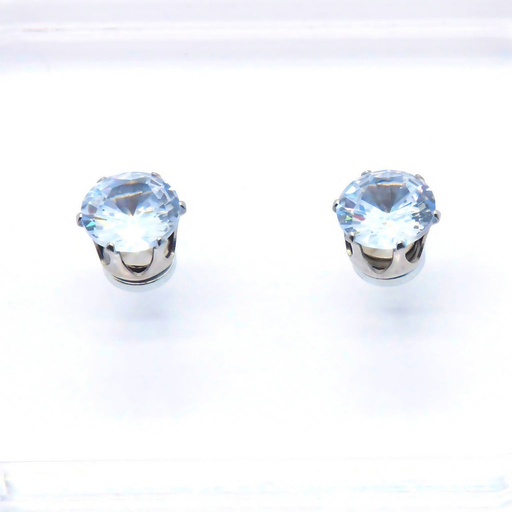 Sparkly Magnetic CZ Ear Clips for Women - Non-Piercing Clip-On Earrings, Hypoallergenic Zircon Stud Ear Cuff, Gift for Women