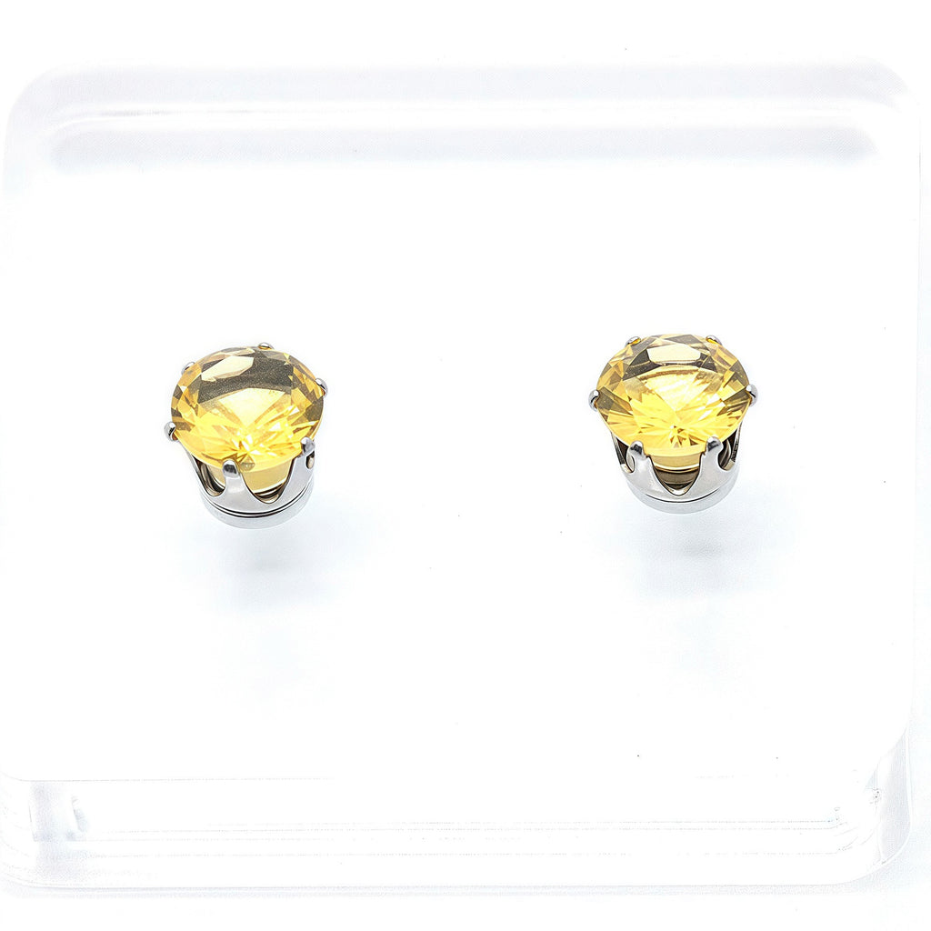 Sparkly Magnetic CZ Ear Clips for Women - Non-Piercing Clip-On Earrings, Hypoallergenic Zircon Stud Ear Cuff, Gift for Women