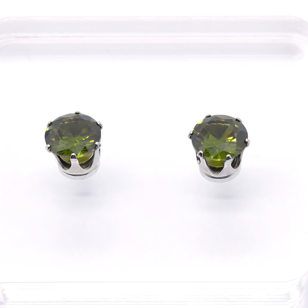 Sparkly Magnetic CZ Ear Clips for Women - Non-Piercing Clip-On Earrings, Hypoallergenic Zircon Stud Ear Cuff, Gift for Women