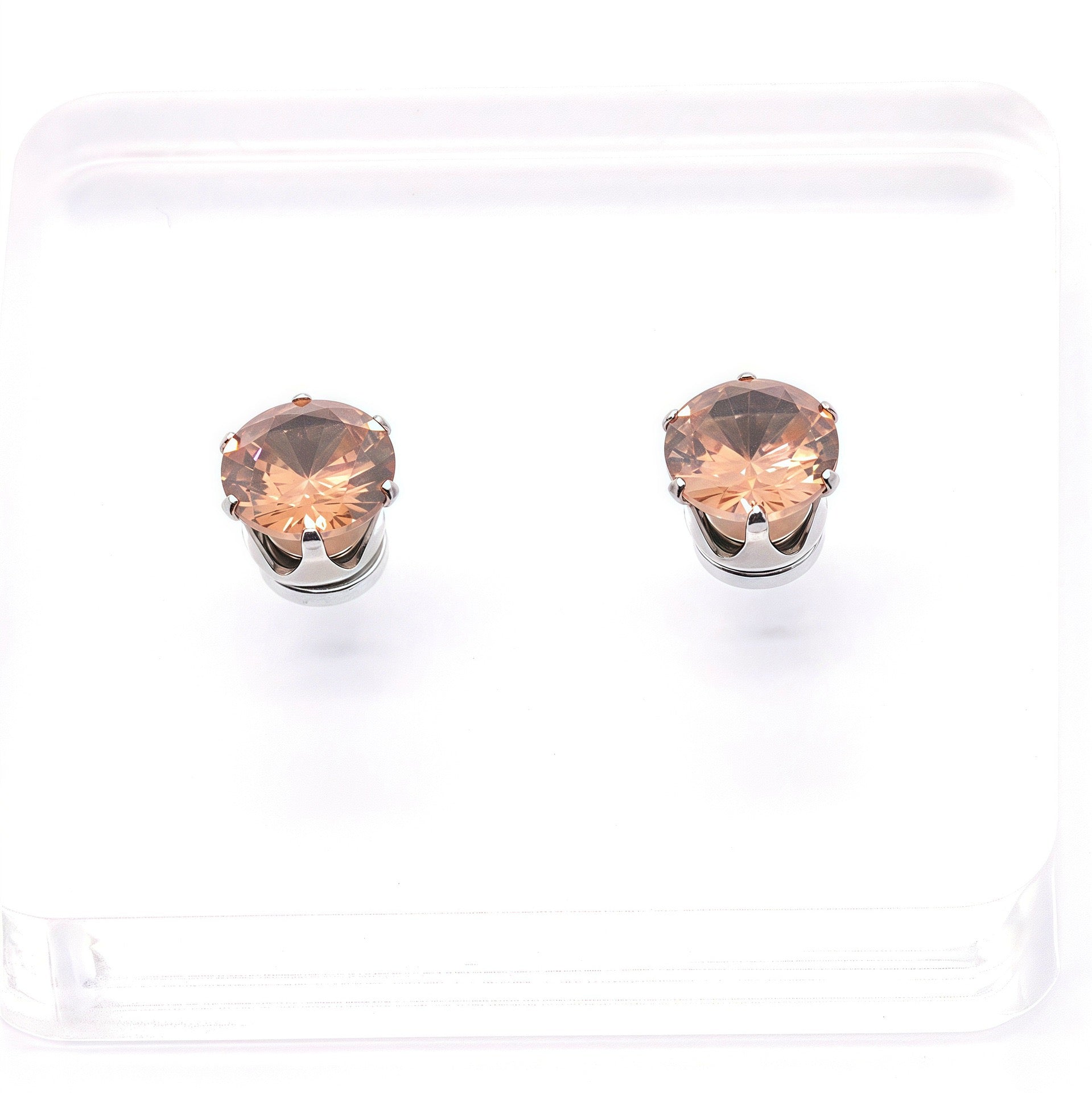 Sparkly Magnetic CZ Ear Clips for Women - Non-Piercing Clip-On Earrings, Hypoallergenic Zircon Stud Ear Cuff, Gift for Women