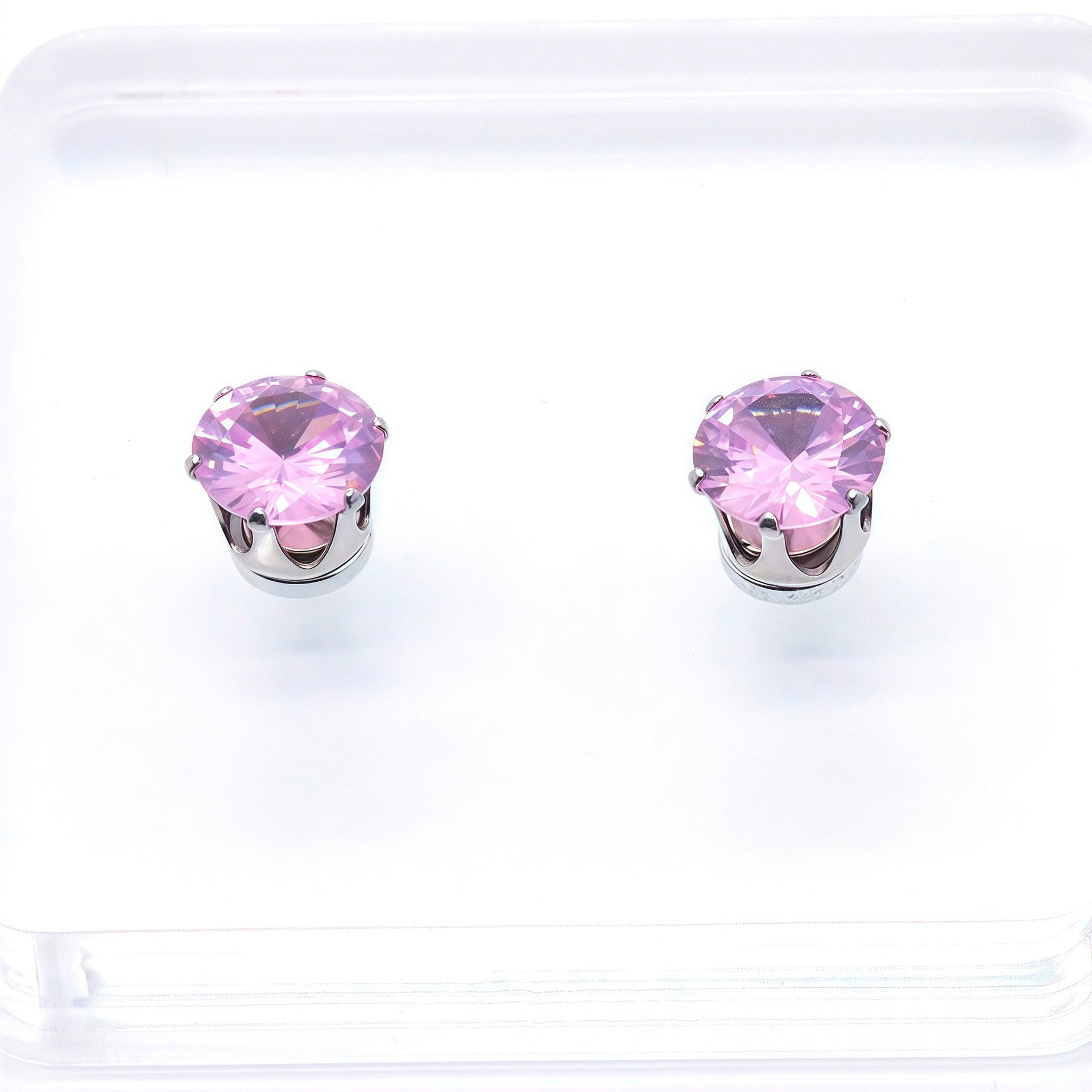 Sparkly Magnetic CZ Ear Clips for Women - Non-Piercing Clip-On Earrings, Hypoallergenic Zircon Stud Ear Cuff, Gift for Women