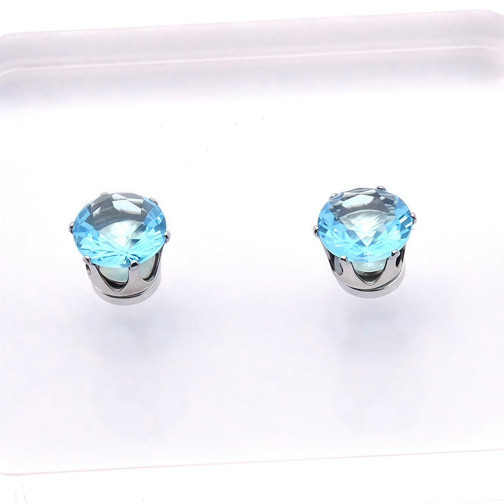 Sparkly Magnetic CZ Ear Clips for Women - Non-Piercing Clip-On Earrings, Hypoallergenic Zircon Stud Ear Cuff, Gift for Women